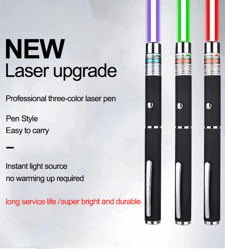 Trio Set 900Mile Laser Pens Green Blue Red Light Visible Beam Lazers