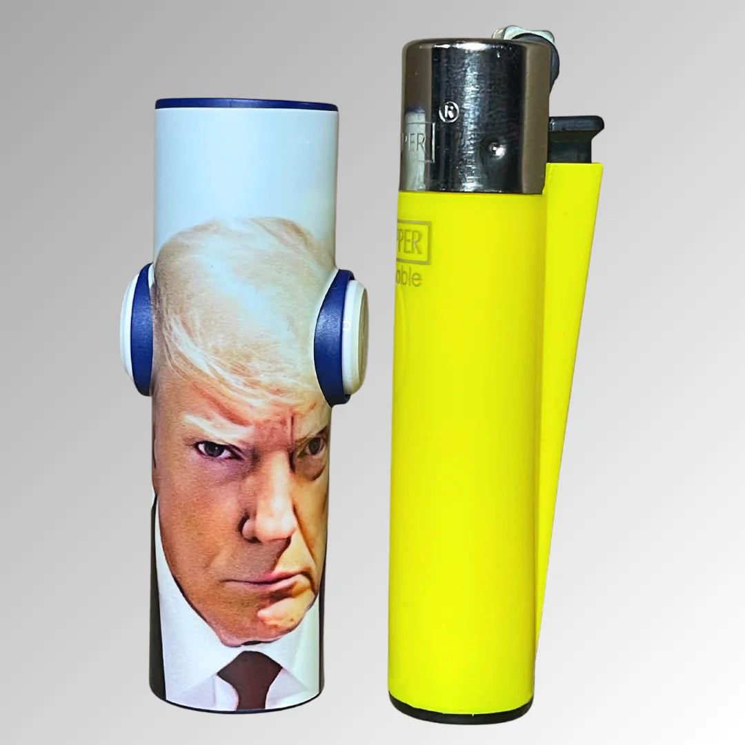 FLKR LYTR® Fidget Spinner Lighter Case Limited Edition "Trump Mug Shot" for Clipper Lighter® Case