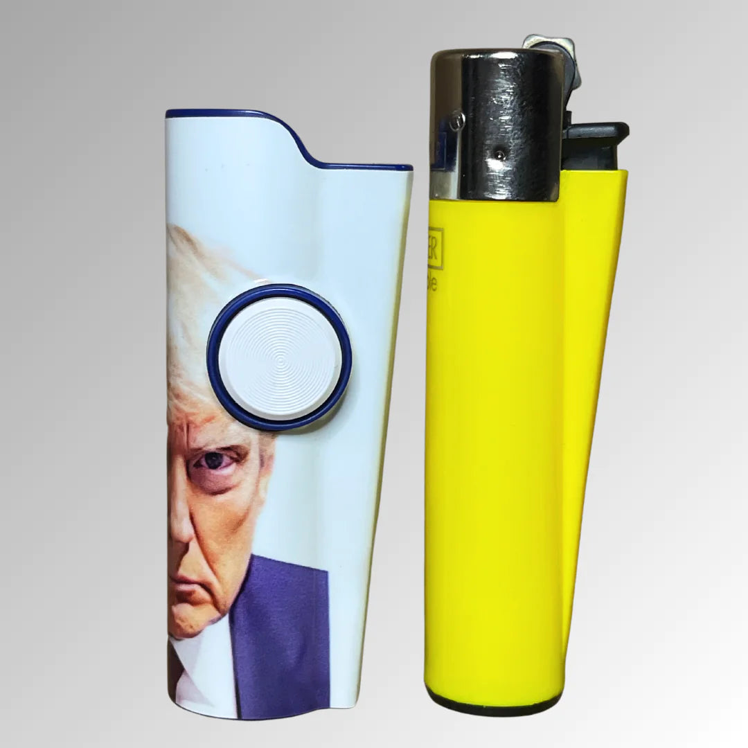 FLKR LYTR® Fidget Spinner Lighter Case Limited Edition "Trump Mug Shot" for Clipper Lighter® Case